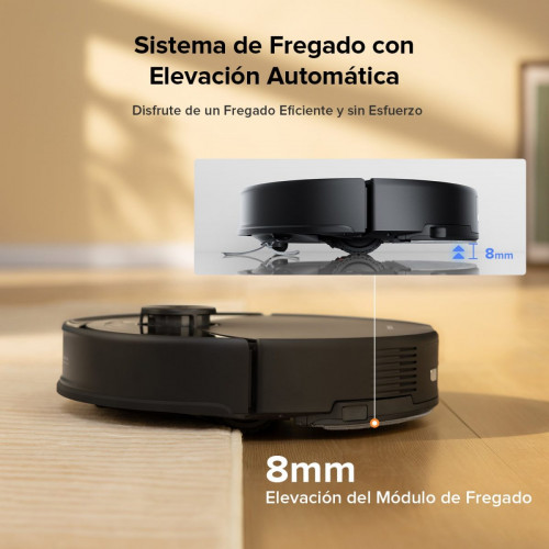 Roborock Q10 S5 Set Robot Aspirador y Fregasuelos de VibraRise 2.0 con Succión de 10 000 Pa