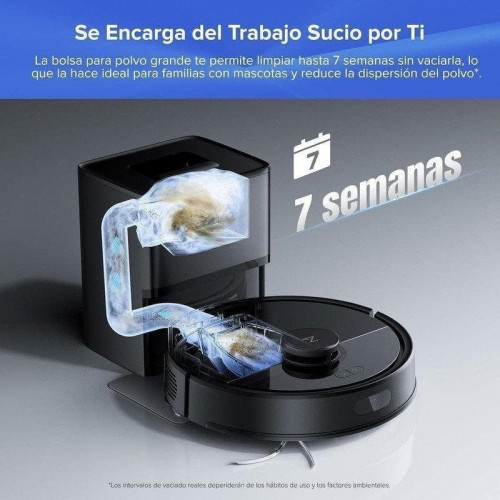 Roborock Q7L5+ Robot aspirador con autovaciado 8000Pa sistema antienredos AutoBoost alfombras negro