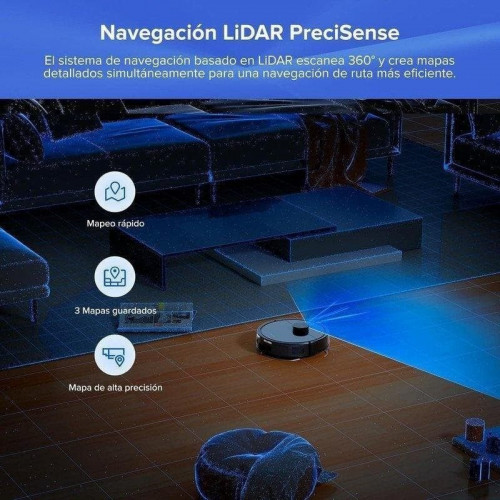 Roborock Q7L5+ Robot aspirador con autovaciado 8000Pa sistema antienredos AutoBoost alfombras negro