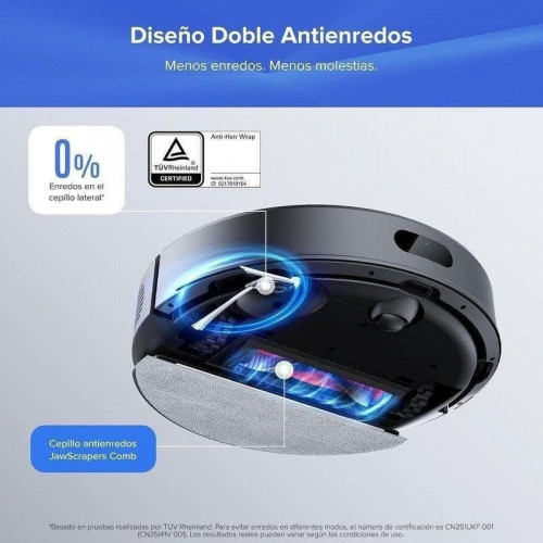 Roborock Q7L5+ Robot aspirador con autovaciado 8000Pa sistema antienredos AutoBoost alfombras negro