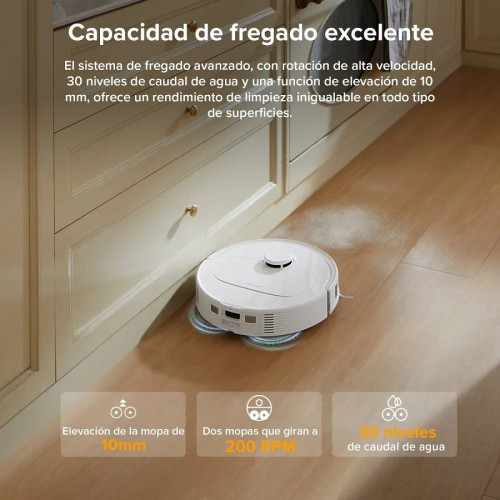 Roborock QV 35A Set Robot Aspirador y Fregasuelos con Estación Multifuncional