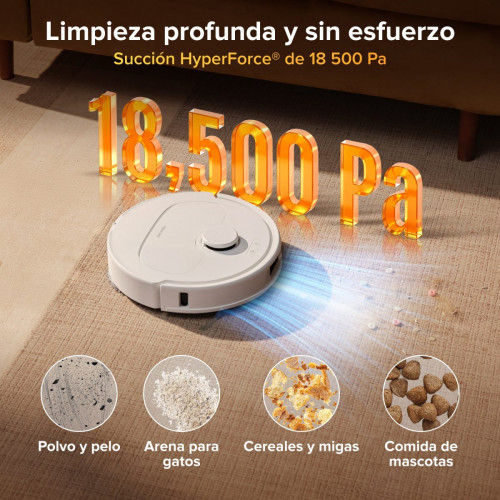 Robot aspirador con mopa Roborock Qrevo S Pro: succión de 18 500 Pa y base multifuncional