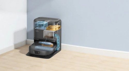 Robot aspirador Eufy Omni C28 LiDAR + Cámara HydroJet Rodillo