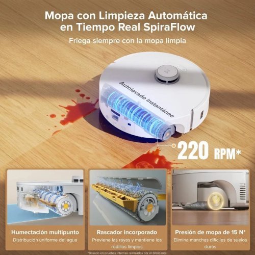 Robot aspirador Roborock Qrevo Curv 2 Flow LiDAR PreciSense Mopa