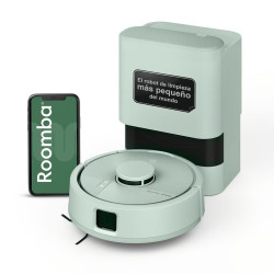 Robot aspirador Roomba® Mini con Base AutoEmpty™ con 90 días de autovaciado y 7.000 Pascales Verde