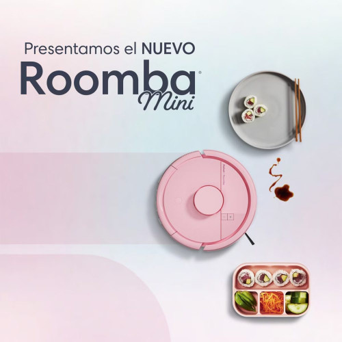 Robot aspirador Roomba® Mini con Base AutoEmpty™ con 90 días de autovaciado y 7.000 Pascales Rosa