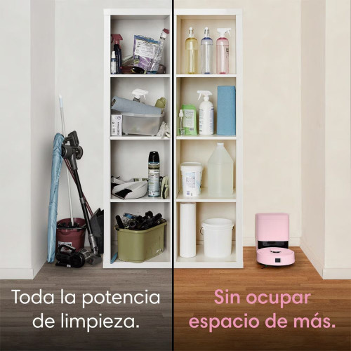 Robot aspirador Roomba® Mini con Base AutoEmpty™ con 90 días de autovaciado y 7.000 Pascales Rosa