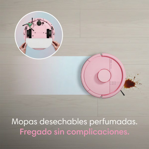 Robot aspirador Roomba® Mini con Base AutoEmpty™ con 90 días de autovaciado y 7.000 Pascales Rosa