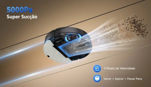 Robot Aspirador Teendow D10s Plus 5000 Pa de potencia de succión batería de 3200 mah