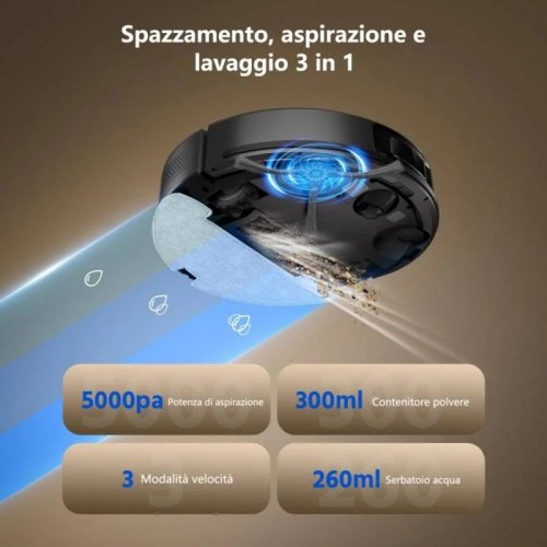 Robot Aspirador Teendow D10s Plus 5000 Pa de potencia de succión batería de 3200 mah