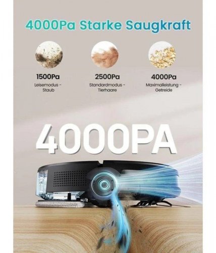 Robot Aspirador Vactidy W7 con Navegación Inteligente 4000 Pa 120 Min