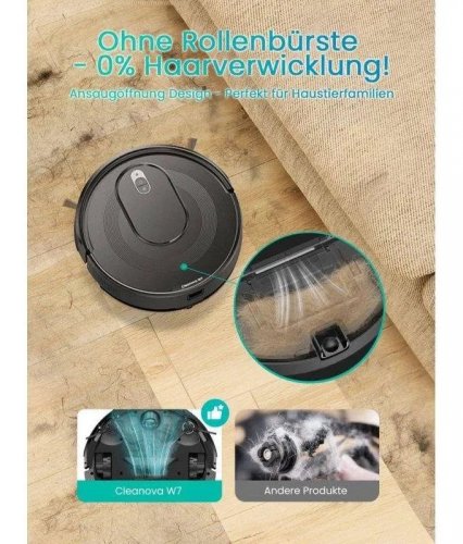Robot Aspirador Vactidy W7 con Navegación Inteligente 4000 Pa 120 Min