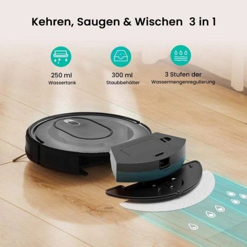 Robot Aspirador Vactidy W7 con Navegación Inteligente 4000 Pa 120 Min