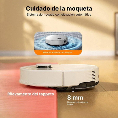Robot Aspirador y Fregasuelos Roborock Q10 Pf+ con Autovaciado Navegación LiDAR 10.000 Pa