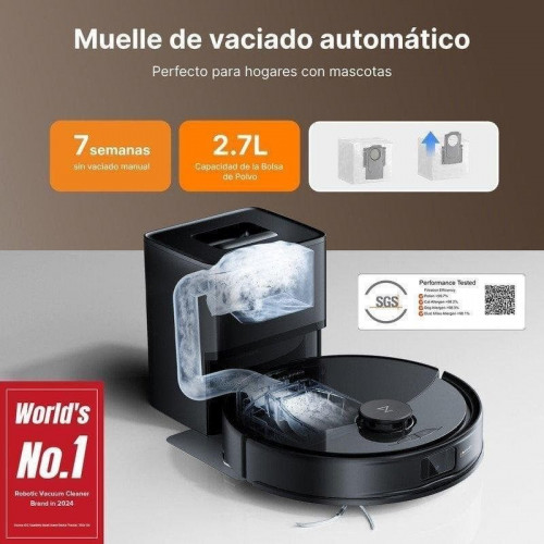 Robot aspirador y fregasuelos Roborock Q10 Pf+ con navegación LiDAR y autovaciado 10.000 Pa control por app