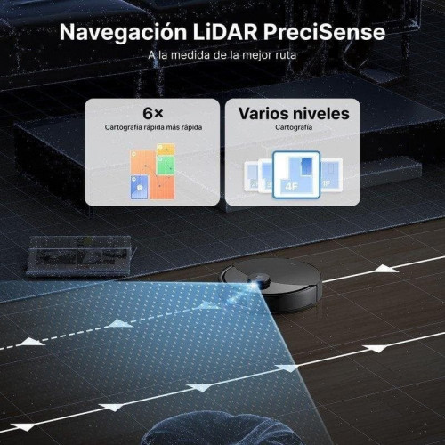 Robot aspirador y fregasuelos Roborock Q10 Pf+ con navegación LiDAR y autovaciado 10.000 Pa control por app
