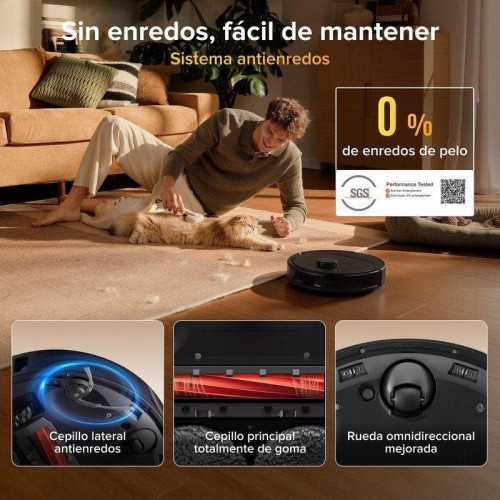 Robot aspirador y fregasuelos Roborock Qrevo S Pro 18.500 Pa navegación LiDAR base multifunción control por app
