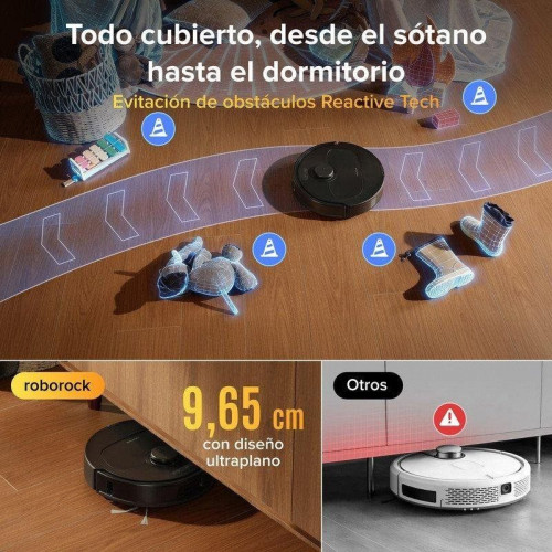 Robot Aspirador y Fregasuelos Roborock Qrevo S Pro Navegación LiDAR 18.500 Pa Base Multifunción