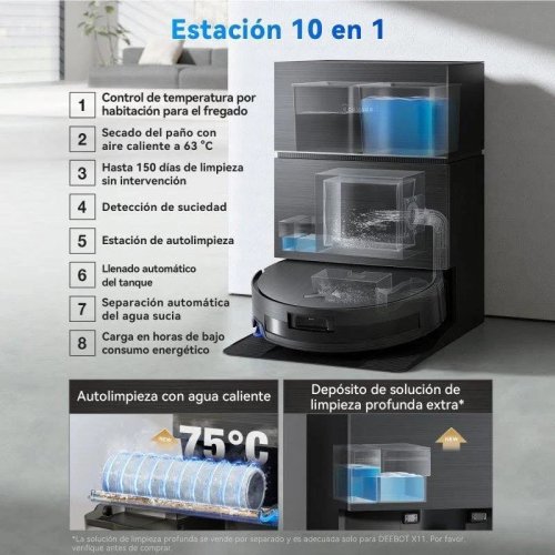 Robot Aspirador y Friegasuelos Ecovacs Deebot X11 Pro Omni