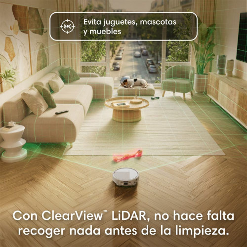 Robot aspirador y friegasuelos Roomba Plus 415 Combo y Base AutoWash multifunción, 20.000Pa, Mopas DualClean Elevables y secado con calor Blanco