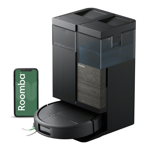 Robot aspirador y friegasuelos Roomba® Plus 575 Combo Base AutoWash multifunción, 25.000Pa, Lava y seca con calor, IA PrecisionVision™ Negros