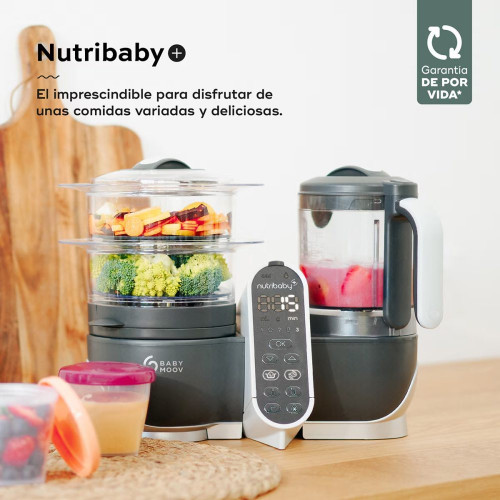 Robot de cocina BabyMoov Nutribaby (+) Gris oscuro