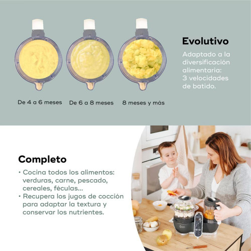 Robot de cocina BabyMoov Nutribaby (+) Gris oscuro