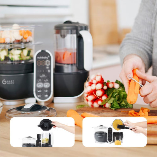Robot de cocina BabyMoov Nutribaby (+) Gris oscuro