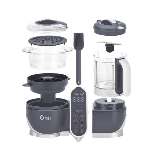 Robot de cocina BabyMoov Nutribaby (+) Gris oscuro