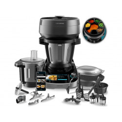 Robot de cocina - Cecotec Mambo CooKing Total Gourmet, 2200W, 4.5 l, 45 Funciones, 1000 recetas, Dispensador, Panel táctil, Autolimpieza, Wi-Fi, Inox