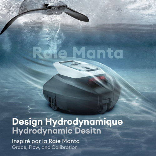 Robot Limpiafondos Piscina P10, 2.5L , 90Min, 80m², Recogida sin Poste, Estacionamiento Automático, Aspirador Piscina Fondos sin Cable con 2 Motores
