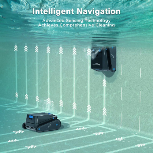 Robot Piscina Limpiafondos y Paredes U8 Negro, APP EVERCROSS BOT