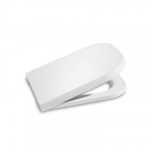 Roca Pack The Gap: inodoro suspendido rimless de cerámica con tapa SoftClose de Duroplast, blanco (A34H47L000)