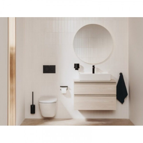 Roca Pack The Gap: inodoro suspendido rimless de cerámica con tapa SoftClose de Duroplast, blanco (A34H47L000)