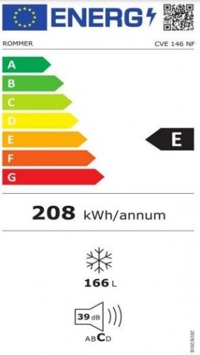 ROMMER CVE 146 NF Blanco - Congelador Vertical No Frost