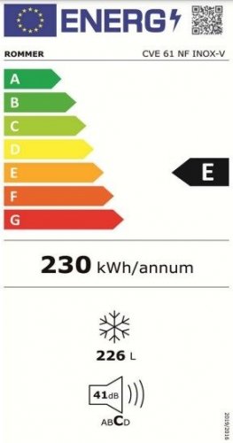 ROMMER CVE-61-NF INOX - Congelador Vertical No Frost