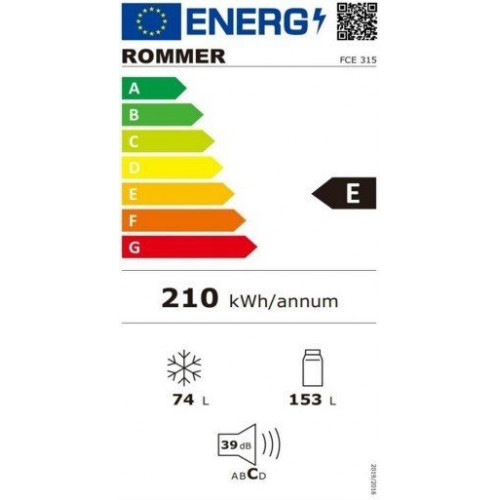 ROMMER FCE-315 Blanco - Frigorífico Combi Cíclico