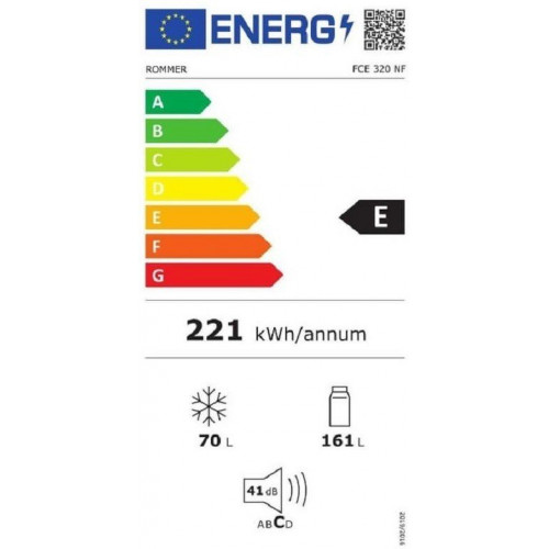 ROMMER FCE-320-NF Blanco - Frigorífico Combi No Frost