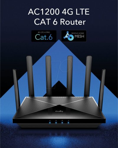 Router inalámbrico 4G LTE CAT.6, 1167 Mbps