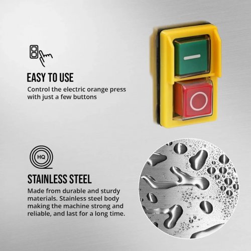 Royal Catering Exprimidor de Naranjas Eléctrico Semiautomático 120 W 10013382