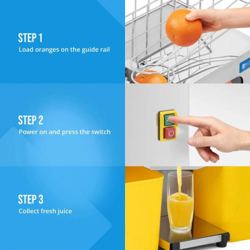 Royal Catering Exprimidor de Naranjas Eléctrico Semiautomático 120 W 10013382