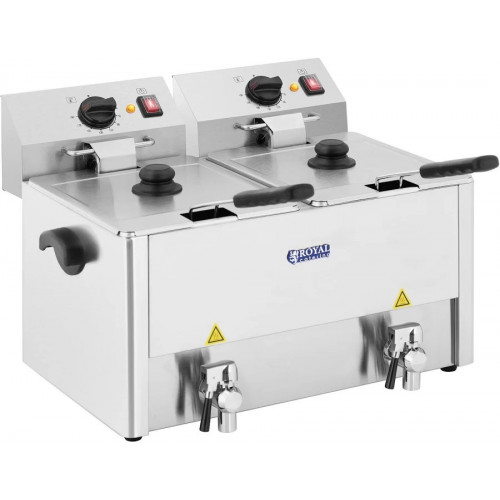 Royal Catering Freidora eléctrica 2 x 13 Litros