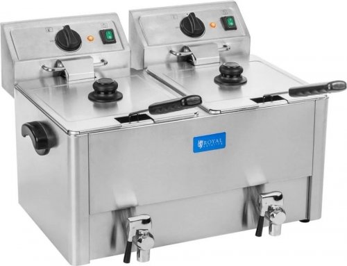 Royal Catering Freidora eléctrica 2 x 13 Litros