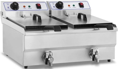 Royal Catering Freidora eléctrica 2 x 16 litros