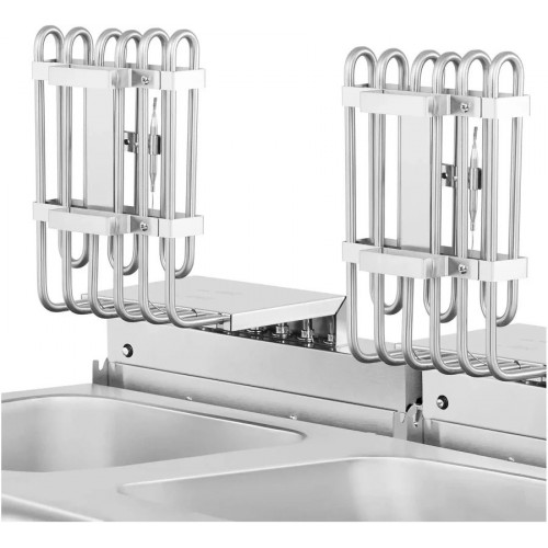 Royal Catering Freidora eléctrica doble 2 x 16 L 10012010