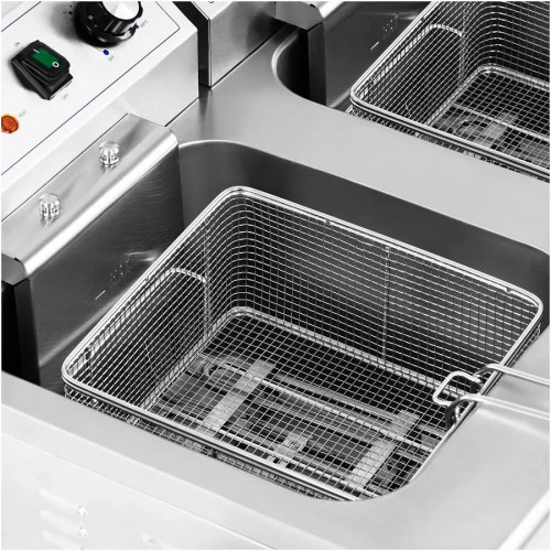 Royal Catering Freidora eléctrica doble 2 x 16 L 10012010