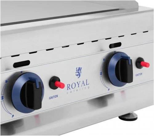 Royal Catering Plancha doble de gas fry top 60 x 40 cm Lisa/ondulada 10011918