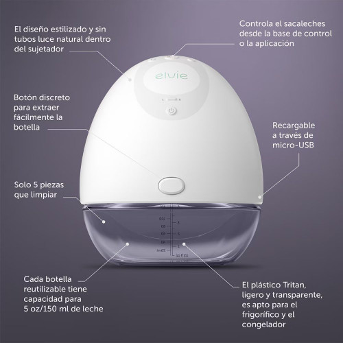 Sacaleches Eléctrico Elvie Pump portátil blanco Blanco