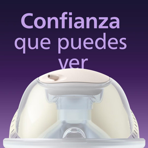Sacaleches eléctrico portátil individual Philips Avent, manos libres, extractor de leche silencioso, imita el ritmo del bebé Blanco