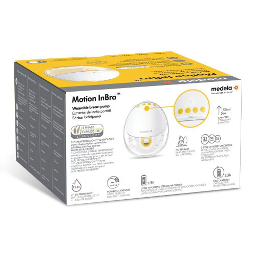 Sacaleches eléctrico sin cables Medela Motion In Bra simple Blanco